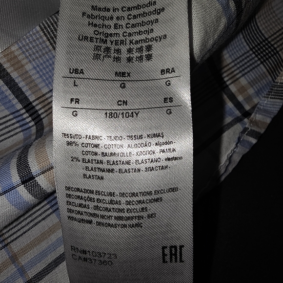 Armani exchange button down short sleeved collared shirt. Slim fit Large - Picture 10 of 10